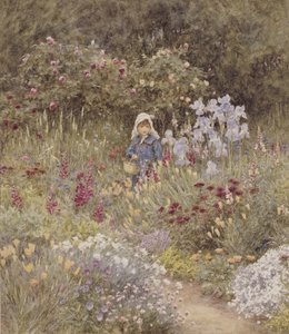 Minna, Illustration zu Happy England von Marcus Huish, veröffentlicht von A & C Black, 1904 von Helen Allingham