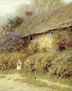 Altes Cottage in Freshwater, Isle of Wight von Helen Allingham