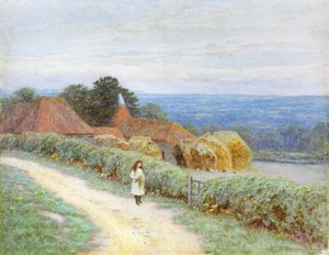 Das Bauernhaus in Kent bei Crockham Hill von Helen Allingham
