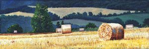Heuballen am Hang, 2012 von Helen White