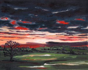 Wintersonnenuntergang, 2008