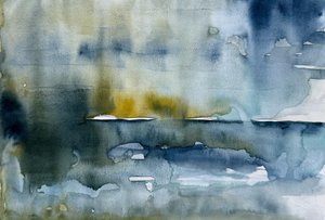 Abstrakter goldener Horizont