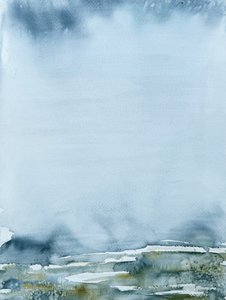 Nebliger Horizont Landschaft von Helena Ryhle
