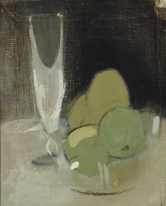 Grüne Äpfel und Champagnerglas, 1934 von Helene Schjerfbeck