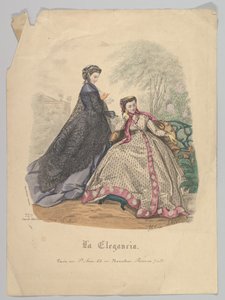 Zwei Frauen im Freien, Nr. 720, aus La Elegancia Barcelona von Heloise Leloir