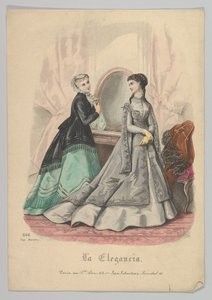 Zwei Frauen mit einem Spiegel, Nr. 868, aus La Elegancia San Sebastian