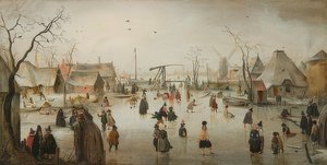 Eislaufen in einer Stadt