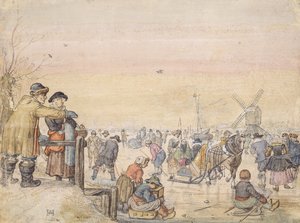 Genießen des Eises, 1630 von Hendrick Avercamp