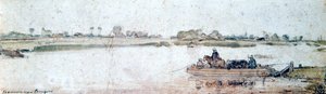 Flusslandschaft mit Seilfähre, frühes 17. Jahrhundert von Hendrick Avercamp