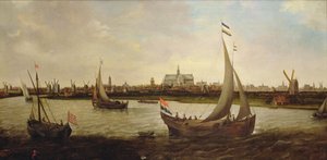 Ansicht von Haarlem von Norden von Hendrick Cornelisz. Vroom
