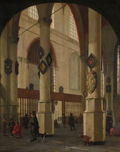 Ansicht der Oude Kerk in Delft