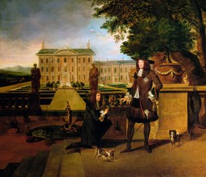 John Rose, der Gärtner des Königs, präsentiert Karl II. eine Ananas, 17. Jahrhundert von Hendrick Danckerts