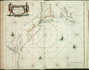 Karte von New Holland, Virginia und Neuengland von Hendrick Doncker