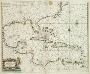 Pascaerte vande Caribische eylanden, vande Barbados tot aende Bocht van Mexico von Hendrick Doncker