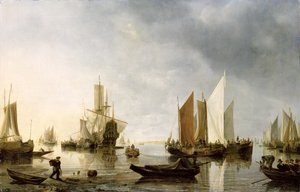 Hafen mit verankerten Schiffen, 1655-60 von Hendrick Dubbels