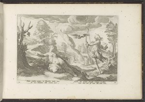 Apollo tötet Coronis von Hendrick Goltzius (workshop of)