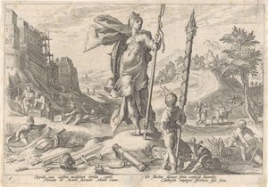 Das Bronzezeitalter von Hendrick Goltzius (workshop of)