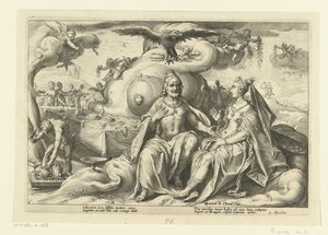 Jupiter und Juno diskutieren über die Frage, bei welchem Geschlecht die Lust in der Liebe größer ist