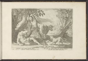 Merkur tötet Argus von Hendrick Goltzius (workshop of)