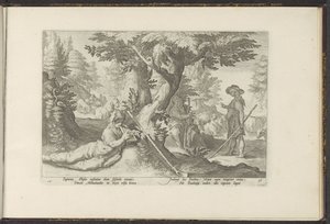 Merkur und Battus von Hendrick Goltzius (workshop of)