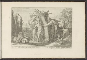 Pan und Syrinx von Hendrick Goltzius (workshop of)