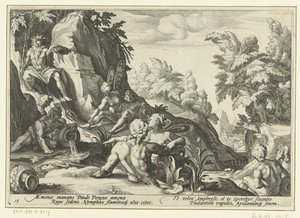 Peneus von anderen Flussgöttern besucht von Hendrick Goltzius (workshop of)