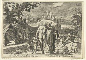 Sintflut von Deukalion (Ovids Metamorphosen) von Hendrick Goltzius (workshop of)