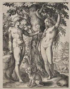 Adam und Eva von Hendrick Goltzius