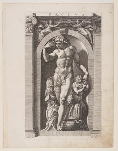 Bacchus, aus Acht Heidnische Götter von Hendrick Goltzius