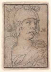 Büste eines Kriegers von Hendrick Goltzius