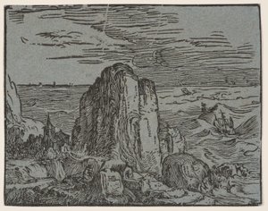 Klippe an einer Küste von Hendrick Goltzius
