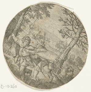 Der Blinde führt den Blinden von Hendrick Goltzius