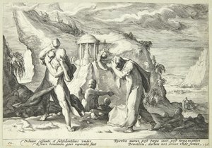 Deukalion und Pyrrha bevölkern die Welt neu