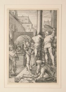 Geißelung Christi, aus Die Passion, Nr. 6 in einer Serie von 12 Stichen