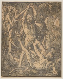 Herkules und Cacus von Hendrick Goltzius