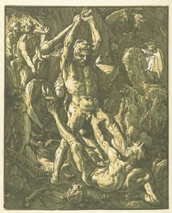 Herkules und Cacus von Hendrick Goltzius