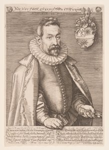 Jan Nicquet, Kunstsammler in Amsterdam von Hendrick Goltzius