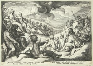Jupiter berät sich mit den Göttern über die Zerstörung des Universums