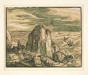 Landschaft mit Klippe am Meer