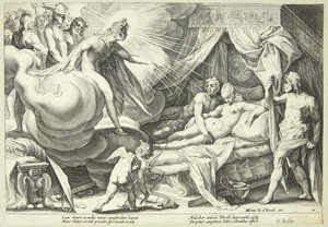 Mars und Venus werden überrascht von Hendrick Goltzius
