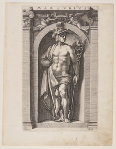 Mercurius, aus Acht Heidnische Götter von Hendrick Goltzius