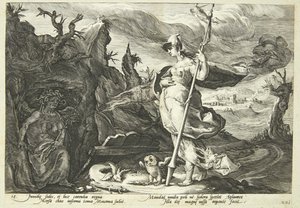 Minerva befiehlt dem Neid, das Herz von Agraulos mit Eifersucht zu füllen