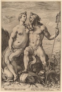Neptun und Amphitrite von Hendrick Goltzius