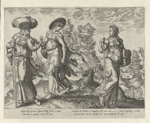 Orpa verlässt Naomi und Ruth von Hendrick Goltzius
