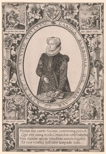 Porträt von Charlotte de Bourbon von Hendrick Goltzius