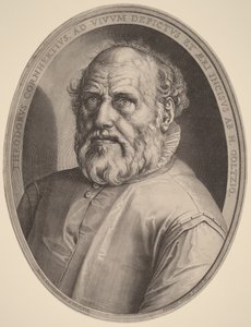 Porträt von Dirck Volckertsz. Coornhert von Hendrick Goltzius