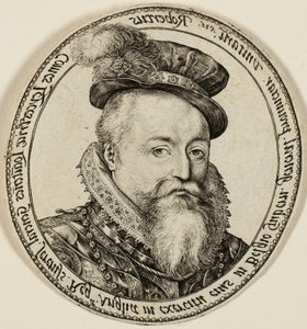 Robert Dudley, Earl of Leicester (1532-1588), englischer Adliger, Generalgouverneur der Vereinigten Provinzen 1585-87 von Hendrick Goltzius