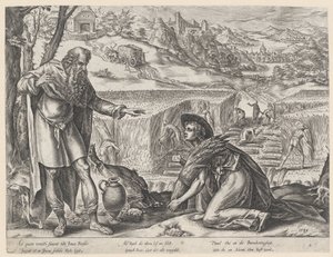 Ruth liest Ähren im Feld von Boas von Hendrick Goltzius