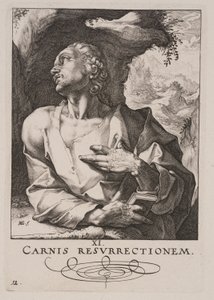 St. Judas Thaddäus, aus Christus, die Apostel und St. Paulus mit dem Glaubensbekenntnis von Hendrick Goltzius