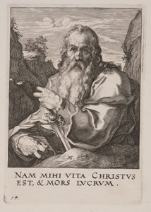 St. Paul, aus Christus, die Apostel und St. Paul mit dem Glaubensbekenntnis von Hendrick Goltzius